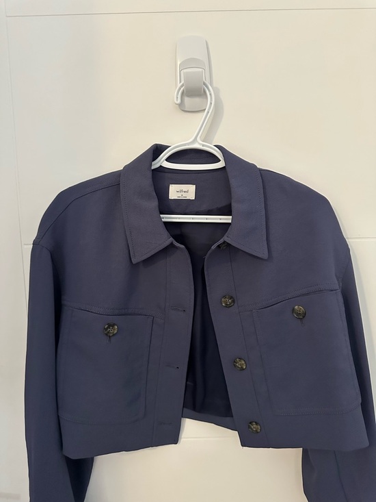 Wilfred Jackets & Blazers - Wilfred Deep Navy Cropped Jean Jacket
